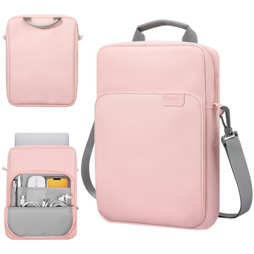TiMOVO 9-11" Tablet Sleeve Bag Carrying Case with Strap, Pink | Fits iPad A16 11", Pad Air 11/5th & 4th 10.9", 10th Gen/10.2", Galaxy Tab A11 Plus, Multi-Pocket, Handle, Padded Protection - color: A-Pink, size: 9-11