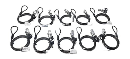 Sendt 10 Pack Black Notebook/Laptop Keyed Alike Locks