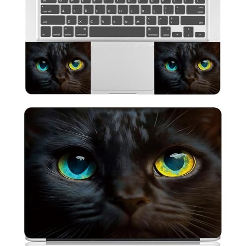 Universal Laptop Skin Sticker Decal for 11.6”12" 13" 13.3" 14" 15" 15.4" 15.6" Reusable Waterproof Scratch-Scratch Resistant Protective Vinyl Laptop Notebook Skin Stickers - Cute Cat Black - color: Cute Cat Black