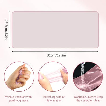 Laptop Keyboard Protector Silicone Transparent Cover for Dustproof Protection Compatible with 13-14 Inch (Pink) - color: pink