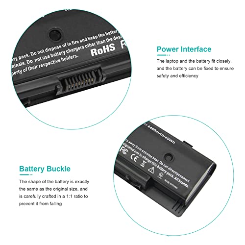 PI06 PI09 710416-001 710417-001 Laptop Battery for HP Envy 15 15T 17 Pavilion 14-E000 15-E000 17-E000 17-E100 17Z-E100, HSTNN-LB4N HSTNN-UB4N M7-J020DX 17-E020US M6-N012DX TPN-L112 M6-N010DX 17T-J100 - size: 8.07*2.05*0.83inch PI06
