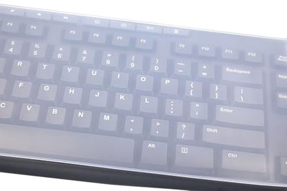 2 PCs 17.52" x 5.51" Ultra Thin Universal Silicone Keyboard Cover Skin Compatible for Most Standard Size PC Computer Desktop Keyboards (Clear) - color: Clear, size: 17.52" x 5.51"