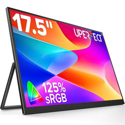 UPERFECT 17.5" Portable Monitor, 1920×1200 FHD 16:10 IPS Display | 125% sRGB, 400 Nits Brightness, USB-C & HDMI, Adjustable Stand, Eye Care Screen Extender for Laptop, MacBook & Gaming - size: 17.5"