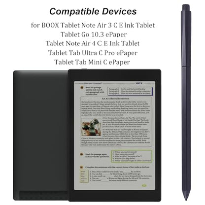 828TT Stylus Pen for BOOX Pen 2/Pen 3 with Eraser for BOOX Compatible with Tablet Tab Ultra C Pro ePaper/Tablet Tab Mini C ePaper/Tablet Note Air 3 C E lnk Tablet/Tablet Go 10.3 ePaper