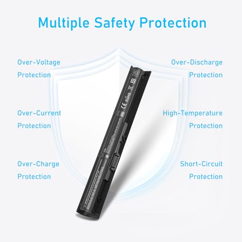 Upgraded 62Wh V104 VI04 Notebook Battery Replacement for HP Pavilion 14-V 15-P 17-F Series ProBook 440 450 445 G2 756743-001 756478-421 756478-422 756745-001 and More - size: 12.08*2.79*1.85inch VI04