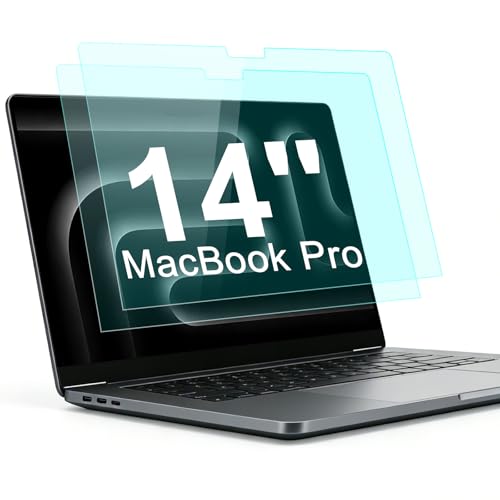 2-Pack Blue Light Blocking Screen Protector for 14 Inch MacBook Pro (2021-2025, M5, M4, M3, M2, M1, Pro/Max), Matte Cover Anti Glare Film Eye Protection Shield for Mac 14in, Anti-Scratch Protector - size: MacBook Pro 14 Inch(2021-2026)