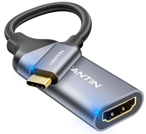 UANTIN USB C to HDMI Adapter (4K@60Hz) High-Speed USB Type-C to HDMI Adapter [Thunderbolt 3/4/5 Compatible] for iPhone 17/16 Pro/Max, MacBook Neo/Pro/Air, iPad, Galaxy S25, XPS 17, Surface, iMac - style: 1 Pack