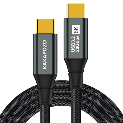 USB C 3.2 Gen 2x2 Video Cable for Monitor - 5FT / 1.5M | 8K@60Hz/4K@120Hz, 100W PD Fast Charging, 20Gbps Data Transfer, Compatible with iPhone 17/16/15, MacBooks, iPad, Carplay - size: 5FT