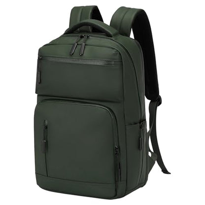 Waterproof Laptop Backpack for Men & Women, Flight Approved Anti-Theft Daypack with 15.6-inch Laptop Sleeve (Green) - color: Green