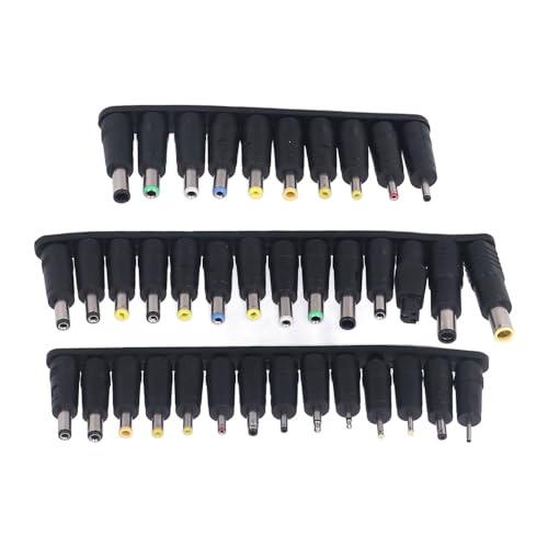 Jeffergarden Universal Adapter, Storage Box, 58PCS Set Laptop Power Charger Adapter, Multifunctional DC Plug with Power Cord Banana Tip for Universal Supply Charger and AC