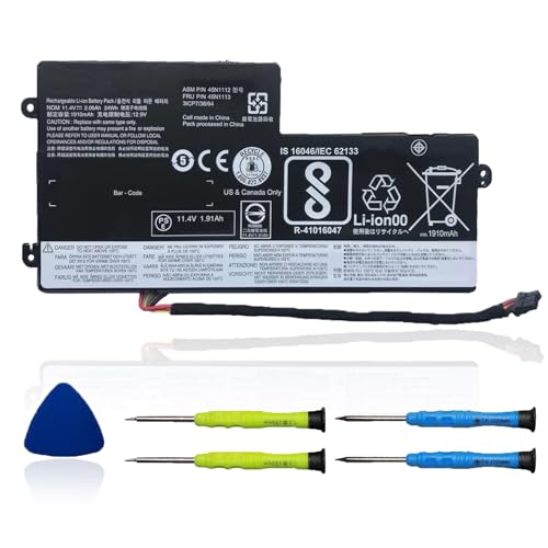 45N1112 Laptop Battery Compatible with Lenovo ThinkPad A275 T440 T440S T450 T450S T460 X230S X240 X240S X250 X260 X270 Series Internal 45N1113 45N1111 01AV459 45N1109 45N1110 45N1773 11.4V 24Wh - size: 6.50*3.11*0.31 inch 45N1112