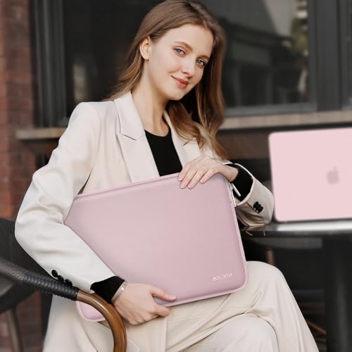MOSISO Laptop Case 13.3 inch, 13-13.3 inch Laptop Sleeve with Small Case | Compatible with MacBook Air/Pro 13/Pro 14 M5 M4 M3 M2 M1, HP Dell ASUS Lenovo, Neoprene Computer Sleeve Bag, Baby Pink - color: Baby Pink, size: 13.3 inch