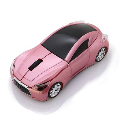 MGbeauty Sports Car Mouse Wireless Mouse Computer Mice Laptop Optical Gaming Mouse Red (Pink) - color: Pink