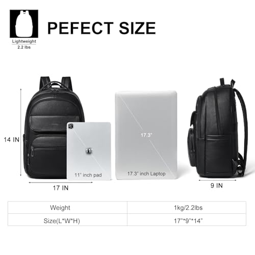 Leresas Backpack Purse for Women Mens Work Travel Teacher Back Pack Laptop Business Vegan Leather Backpack Fashion College Computer Bag Black - color: Black