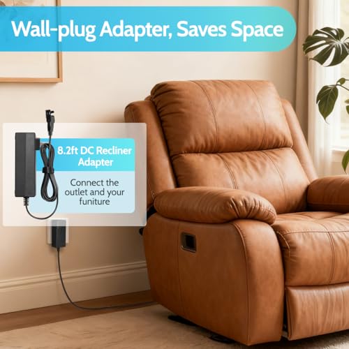 Sopito 2-Pin Power Reliner Power Supply Universal AC/DC Adapter 100-240V, 29V 2A Switching Transformer, Replacement Part for Recliner Sofa/Lift Chair/Electric Couch/Standing Desk - size: Wall Mount Adapter