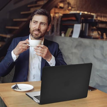 BlueSwan Flexible Case for MacBook Air 15 inch, M5 M4 M3 M2 2026-2023 | Anti-Scratch Protective Laptop Cover with Grippy Matte Texture, Seamless Fit and Lightweiht, Frosted Black - color: Frosted Black, size: Air 15-inch (2026-2023)
