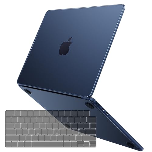 Soonjet for MacBook Air 15 inch Case, M5 M4 M3 M2 2026-2023 Keyboard Cover | 100% Color Match, Midnight Blue, Clear Matte, Anti Fingerprint & Scratch, Protective Laptop Hard Shell, Ultra Thin, Snug Fit - color: Frost Midnight