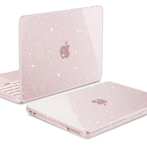 Tuiklol for MacBook Neo 13 Inch 2026 A3404 with A18 Pro Chip, Model A3404 Anti-Scratch Anti-Drop Slim Hard PC Shell Case with Shockproof Protective MacBook Neo Laptop Cover,Sparkly-Sakura Pink - color: Sparkly-Sakura Pink