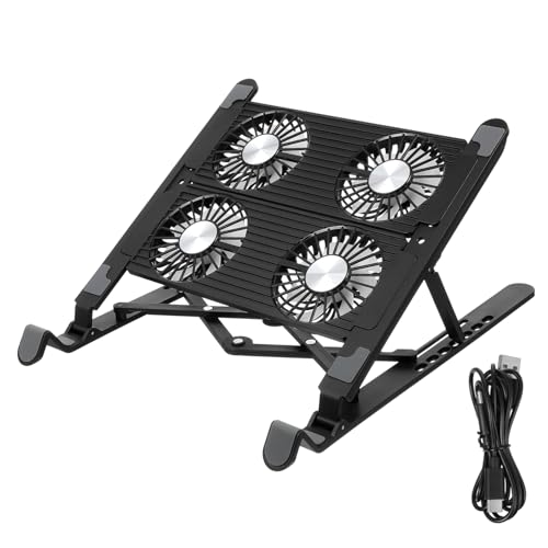 ARTIBETTER Laptop Cooling Pad Height and - Design Four Fans for Efficient Heat Dissipation Compatible Various Laptop for Use