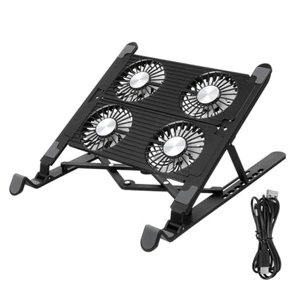 ARTIBETTER Laptop Cooling Pad Height and - Design Four Fans for Efficient Heat Dissipation Compatible Various Laptop for Use