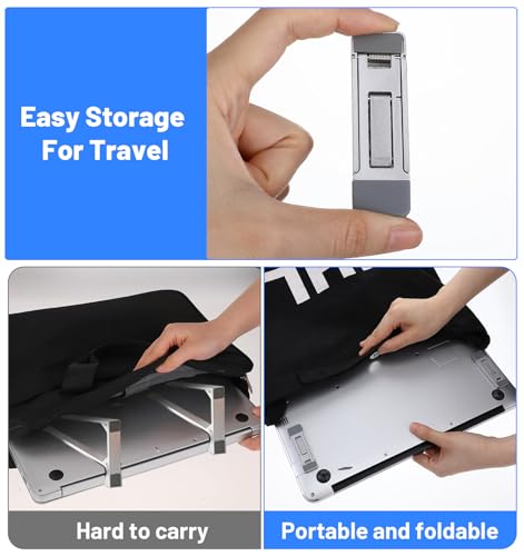 2 Pcs Keyboard Riser, Keyboard Tilt Stand with 3 Adjustable Angles | & Anti-Slip Pads, Zinc Alloy, Keyboards Feet Replacement, for Laptops & Keyboards