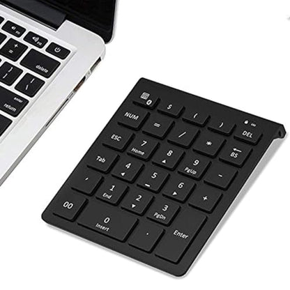Lekvey Bluetooth Number Pad for Laptop, Wireless Numeric keypad, 28 Keys Numpad Number Keypad Bluetooth 10 Keys Number Pad for Laptop, MacBook Air/Pro, iMac, Surface Pro, etc - color: Classic Black