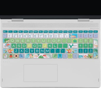 Keyboard Cover for HP Envy x360 15m-bp/bq /2020 2019 HP Pavilion 15/ HP Pavilion x360 15.6” Series/HP Envy 17 17.3" Series/HP Laptop 15t 17t 17-ca0011nr 17-by0040nr, Flamingo - color: Flamingo