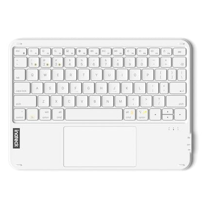 Inateck Ultra-Slim Tablet Keyboard, Trackpad, 228g, Bluetooth 5.3 | For iPad/Tablet/Windows/Laptop/PC, Stable Connection, Ultralight 228g,Portable Wireless QWERTY Keyboard, KB01105,White - color: White