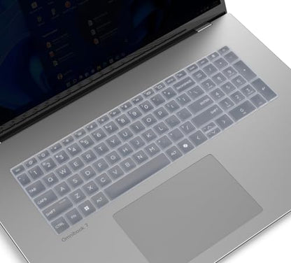 Keyboard Cover Skin for 2025 HP OmniBook 7 Laptop 17-dc0097nr 17-dc0037nr 17t-dc000 17.3" / OmniBook 7 16-ay 16-az 16-az0097nr 16-ay0087nr 16t-ay000 16t-az000 16 inch (Not fit Omnibook X 17-dd)-Clear - color: Clear
