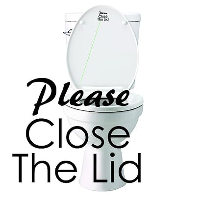 Yoonek Graphics Please Close The Lid Decal Sticker for Toilet Seat, Bathroom. # 0011350Black4 4" x 4.8"