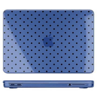 for MacBook Neo 13 Inch Case 2026 (Model A3404, A18 Pro chip), Stylish Pattern Protective Hard Shell with Screen Protector, Keyboard Cover & USB-C Adapter - Indigo Polka Dots - color: Indigo Polka Dots