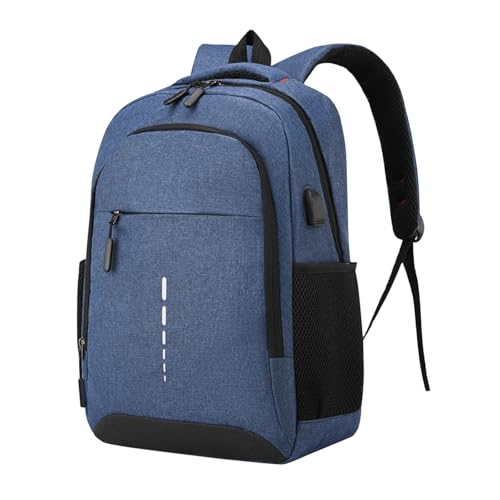 Waterproof Business Travel Laptop Backpack With USB Charging Port Anti Theft Nylon Large Backpacks for Men Women Spacious College Backpack Commute Work Outdoor Short Journey Blue - color: Blue
