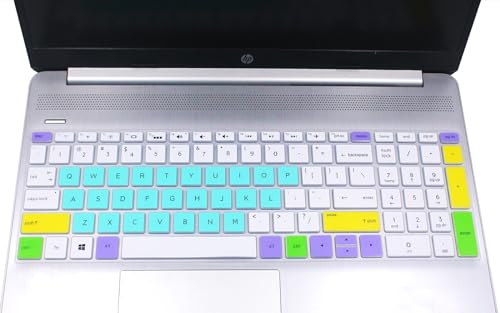 Keyboard Skin Compatible for HP Spectre X360 15-EB 15-df 15-ch 15-eb1043dx /HP Pavilion 15-cs/cc/cb/bw/bs/dw/dk/da/dq/dp Series 15-cs3065cl 15-dk0056wm dk0046nr 15-dq1071c1 15-dw0081wl (Mix Colors) - color: Mix Colors