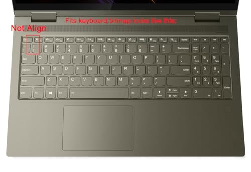 Silicone Keyboard Cover Compatible with Lenovo ideaPad Flex 5 5i 16", Yoga 7 7i 16", Yoga 7i 15.6", ideaPad 3 3i 5 5i 15.6", ideaPad Slim 5 5i 16", Lenovo V15 G5 G4 G3 15.6" (White & Blue) - color: White & Blue, size: Compatible for ThinkBook 15p