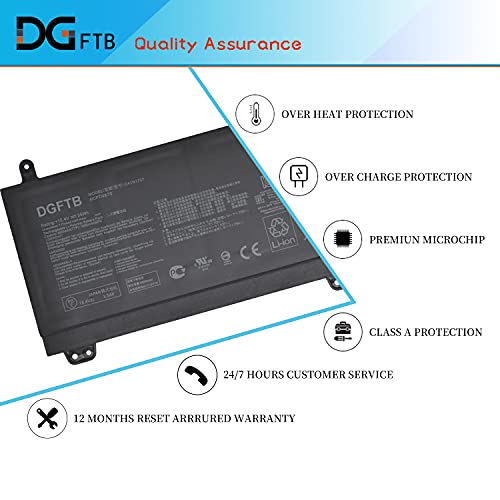 DGFTB C41N1727 Laptop Battery for ASUS ROG Zephyrus GM501G GM501GM GM501GS GU501 GU501GM GM501GM-WS74 GM501GS-XS74 GM501GS-EI015T GU501GM-BI7N8 Series 0B200-02900000 4ICP7/48/70 (15.4V 55Wh/3605mAh)