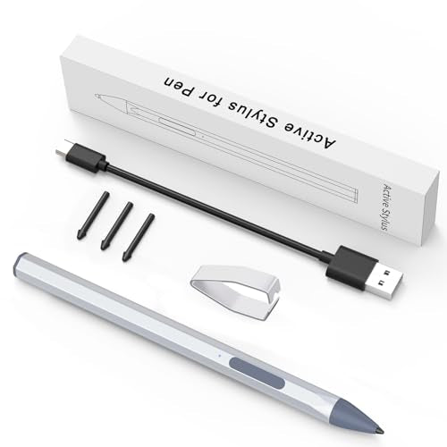 ASUS Stylus Pen for Transformer/Vivobook Flip/Notebook Touchscreen Laptop/Tablet - Rechargeable, 4096 Pressure Sensitivity, MPP 2.0 Tilt Pencil, Silver - color: Silver, size: for ASUS