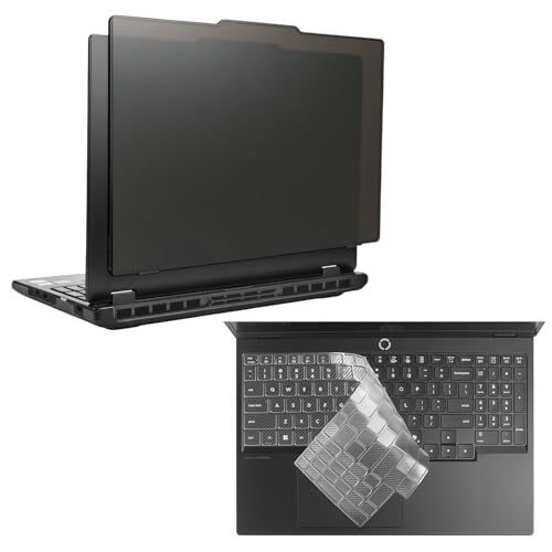 Laptop Case Set for 2025 Legion Pro 5 / 5i Gen 10 Intel 16" Scratch-Resistant & Drop-Resistant Hard Shell Frosted Transparent Protective Cover + Keyboard Cover（Matte Black）
