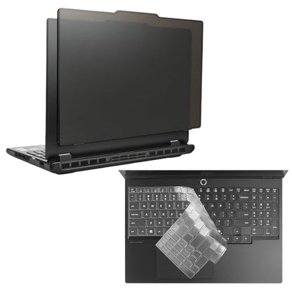 Laptop Case Set for 2025 Legion Pro 5 / 5i Gen 10 Intel 16" Scratch-Resistant & Drop-Resistant Hard Shell Frosted Transparent Protective Cover + Keyboard Cover（Matte Black）
