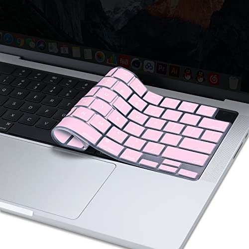 MOSISO Keyboard Cover Skin Compatible with MacBook Air 15 inch M3 M2 | A3114 A2941/Air 13.6 A3113 A2681/Pro 14/16 M4 M3 M2 M1, Dusty Pink - color: Dusty Pink