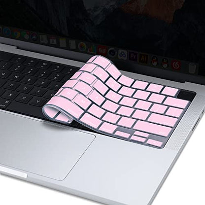 MOSISO Keyboard Cover Skin Compatible with MacBook Air 15 inch M3 M2 | A3114 A2941/Air 13.6 A3113 A2681/Pro 14/16 M4 M3 M2 M1, Dusty Pink - color: Dusty Pink