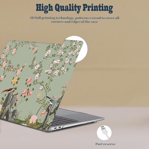Laptop Shell for MacBook Air 11 inch Case 2015 2014 2013 2012 2011 2010 Release Model A1465 A1370,Air 11.6" Snap on Protective Laptop Hard Case & Keyboard Cover,Flowers & Birds - color: Flowers & Birds, size: Air 11" 2010-2015(A1370/A1465)