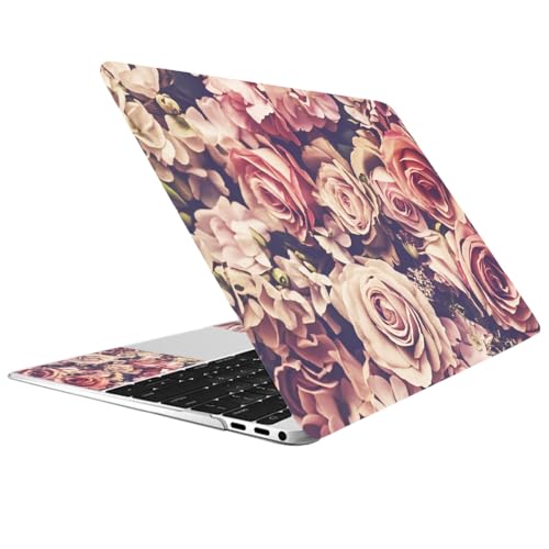 CREATCABIN June Rose Laptop Skin Sticker Decal Netbook Skin Sticker Notebook Art Decal 12" 13" 13.3" 14" 15" 15.4" 15.6 Inch Laptop Protector Cover Waterproof Scratchproof Removable Easy to Apply - style: June Rose