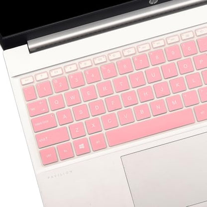 Keyboard Cover for HP 15.6" Laptop 15-fc 15-fd, Pavilion 15-eg 15-eh/er, Pavilion 17t 17z 17-cn 17-cp 15z-fc000 15t-fd000 15t-eg300 15-fc0093dx 15-fc0025dx 15-fd0083wm 15-fd0005dx 17t-cn300-Palepink - color: Palepink