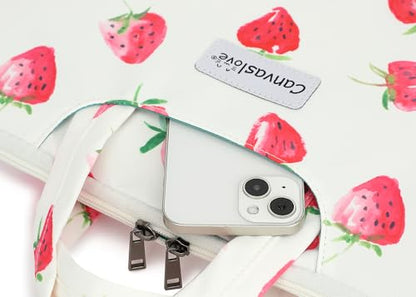 Water Resistant Laptop Shoulder Sleeve Case Bag for MacBook Pro 16 inch and 15.6 inch and 16 inch laptop (Strawberry) - color: Strawberry