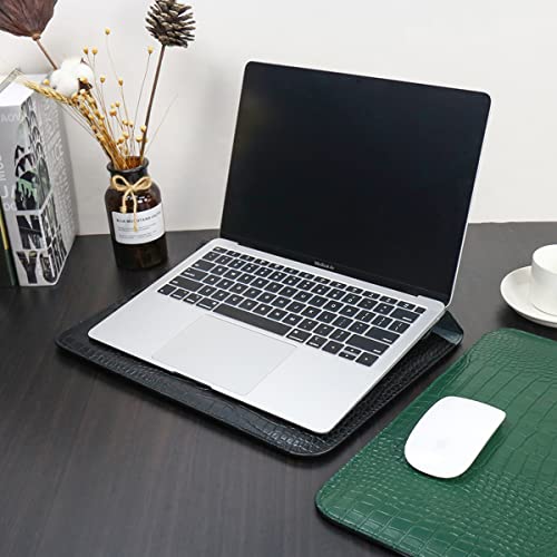 Laptop Sleeve Bag for 2023-2026 MacBook Air 15 inch A3448 M5 M4 M3 M2 Crocodile Grain PU Leather Flap Style Case Notebook Bag for Mac Pro 16 M1 A2485 A2141 2019-2026,Pro 15 2012-2019,Green - color: Green