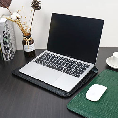 Laptop Sleeve Bag for 2023-2026 MacBook Air 15 inch A3448 M5 M4 M3 M2 Crocodile Grain PU Leather Flap Style Case Notebook Bag for Mac Pro 16 M1 A2485 A2141 2019-2026,Pro 15 2012-2019,Green - color: Green