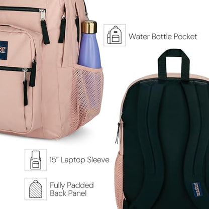 JanSport Laptop Backpack - Computer Bag with 2 Compartments, Ergonomic Shoulder Straps, 15” Laptop Sleeve, Haul Handle - Black - color: Black