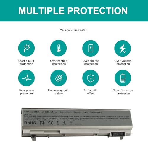 ASUNCELL New Laptop Battery for Dell Latitude E6400 E6410 E6500 E6510 Precision M2400 M4400 M4500 M6500 - color: E6400
