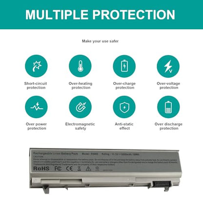 ASUNCELL New Laptop Battery for Dell Latitude E6400 E6410 E6500 E6510 Precision M2400 M4400 M4500 M6500 - color: E6400