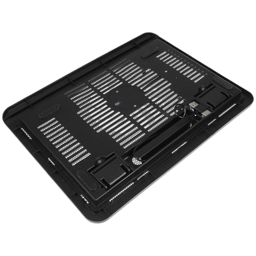Silent Laptop Cooling Pad with LED Fan Mesh Stand with Anti-Slip Feet Upward Airflow Cooling Mat for Heat Dissipation Compatible Laptop Accessory
